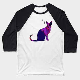 Cat Sillouette Baseball T-Shirt